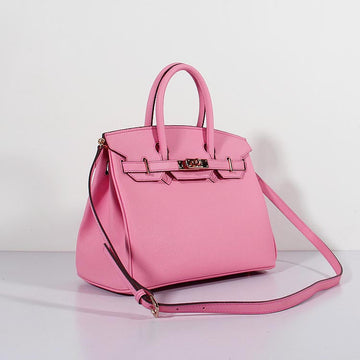 Hermes 30cm Birkin Bag Leather Leather with Strap Pink Gold