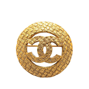 Top Quality Chanel  Coco Mark Brooch Gold Plated