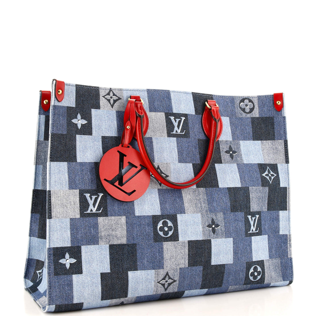OnTheGo Tote Damier and Monogram Patchwork Denim GM