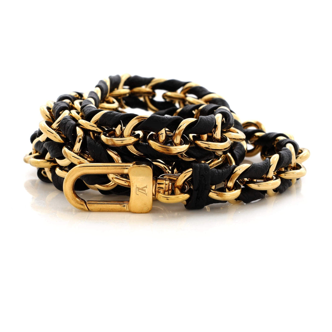 Multi Pochette Accessoires Woven Chain Strap Leather and Metal