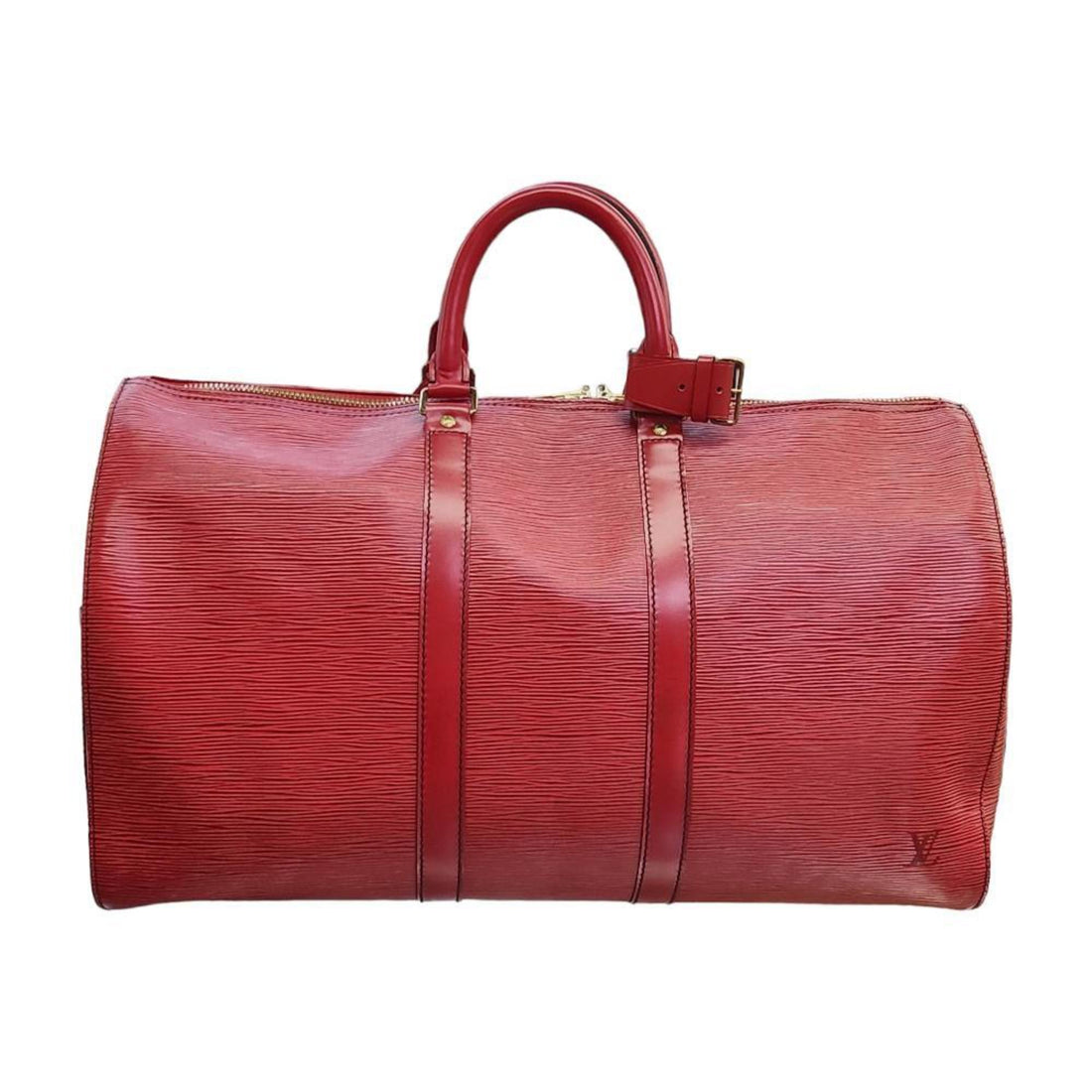Louis Vuitton Keepall 45  Leather Travel Bag