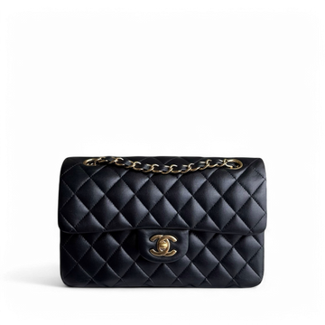 Chanel Classic Flap Small - 23CM Quilted Lambskin Black Gold Hardware Series 30