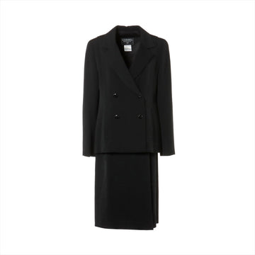 Chanel Coconut Button 98A Wool Setup 38  Black P11490