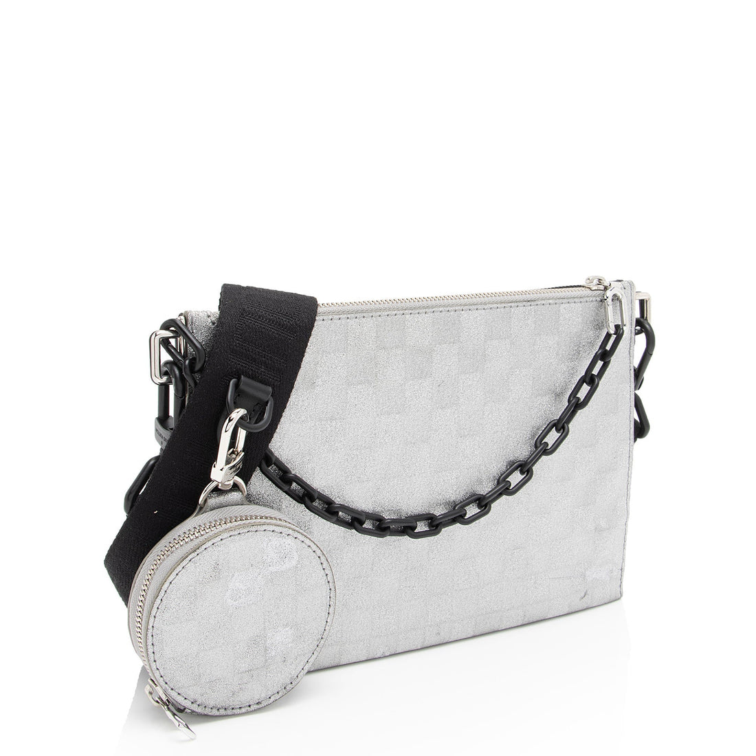 Louis Vuitton Damier Glitter Taurillon In The Loop Trio Pouch