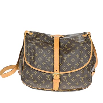 Louis Vuitton Saumur 35  Canvas Shoulder Bag