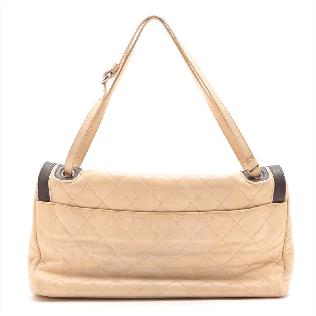 Chanel 2.55  Chain Shoulder Bag Beige Silver  11th