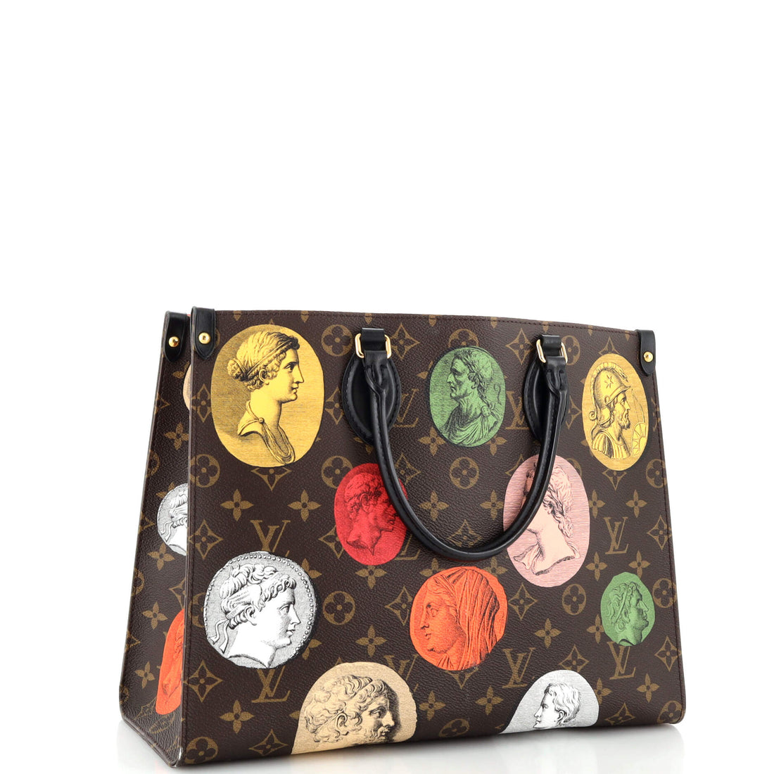 OnTheGo Tote Limited Edition Fornasetti Cameo Monogram Canvas MM