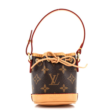 Noe Bag Charm Monogram Canvas Micro