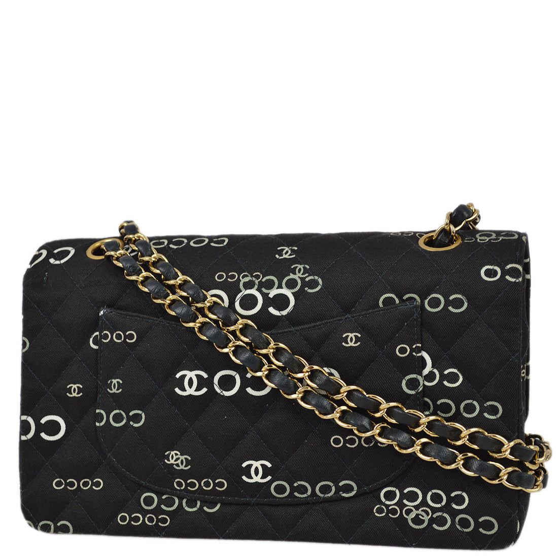 Chanel Black Coco Classic Double Flap Medium Shoulder Bag
