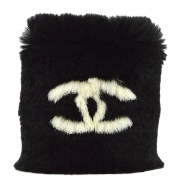 Chanel Fur Bracelet Bangle Wristband White