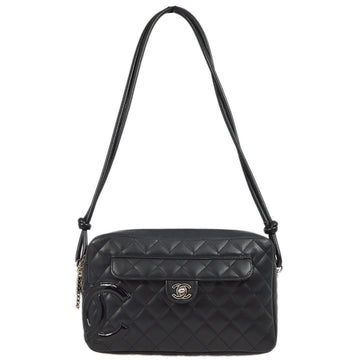 Chanel Black Calfskin Cambon Ligne Camera Bag Large