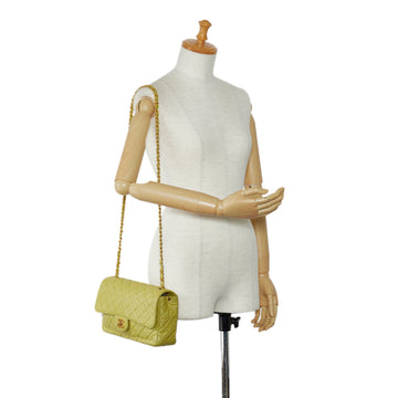 Chanel Classic Single Flap Medium Green Lambskin Gold