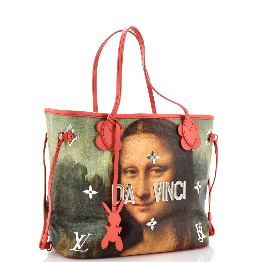 Neverfull NM Tote Limited Edition Jeff Koons Da Vinci Print Canvas MM