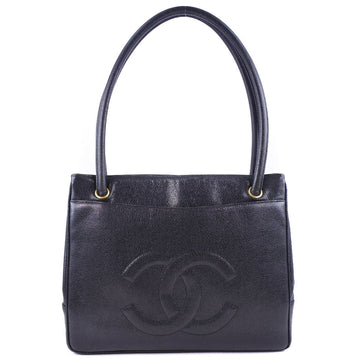 Top Quality Chanel Caviar Skin Tote Bag Black