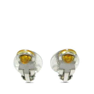 CHANEL Round Logo Clip On Earrings Costume Earrings