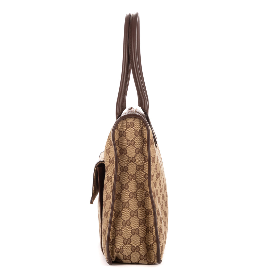 Square Front Pocket Zip Tote