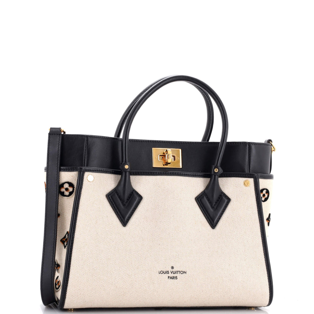 On My Side Tote Monogram Tufted Canvas MM