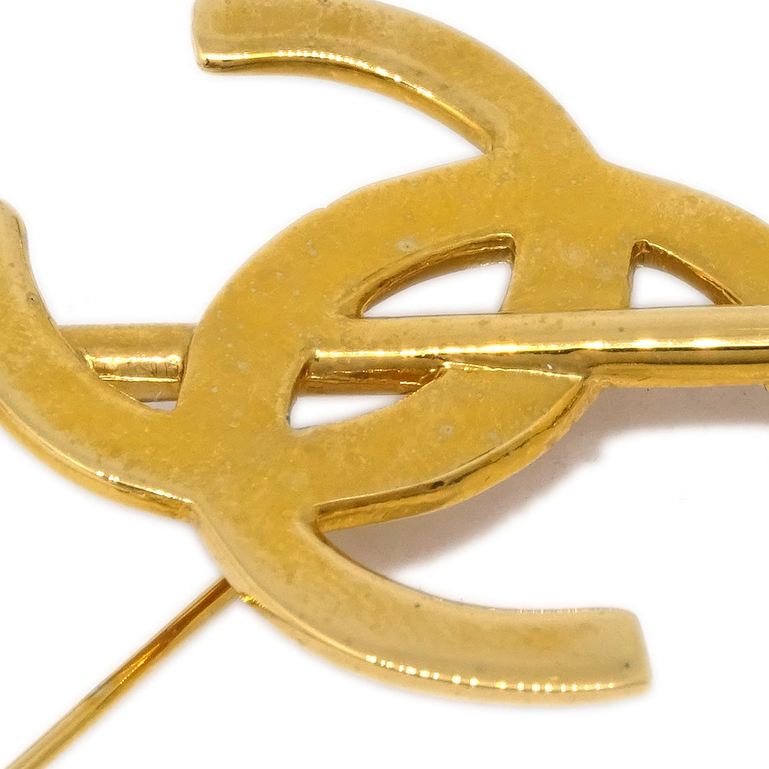 Chanel Bow And Arrow Heart Brooch Gold 93P