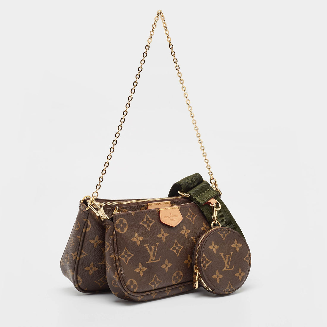 Louis Vuitton Khaki Monogram Canvas Multi Pochette Accessories Bag