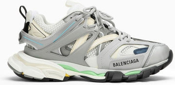 TRACK GREY/BLUE/GREEN MESH AND NYLON TRAINER