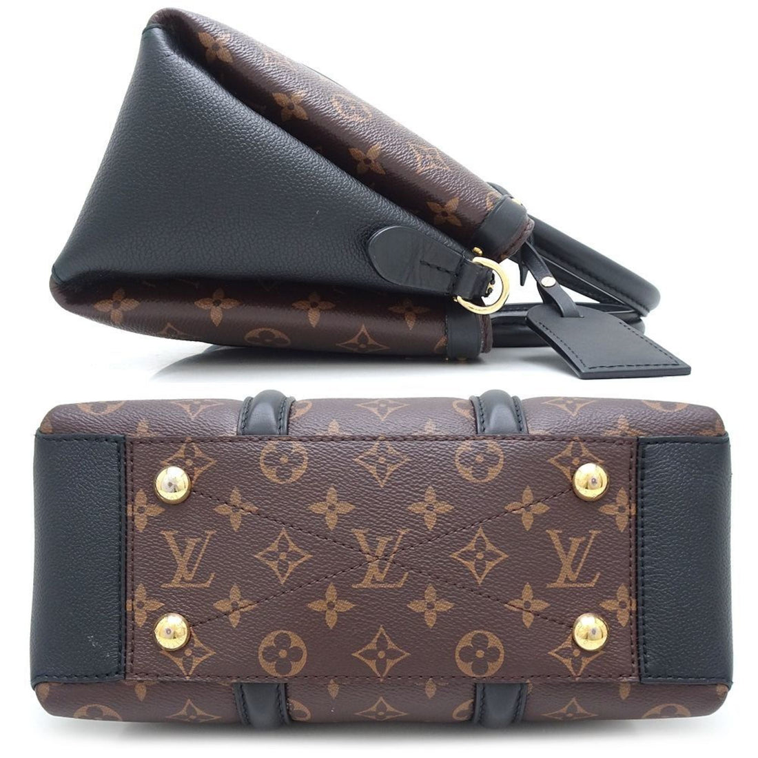 Louis Vuitton  Noir Canvas Handbag Shoulder Bag