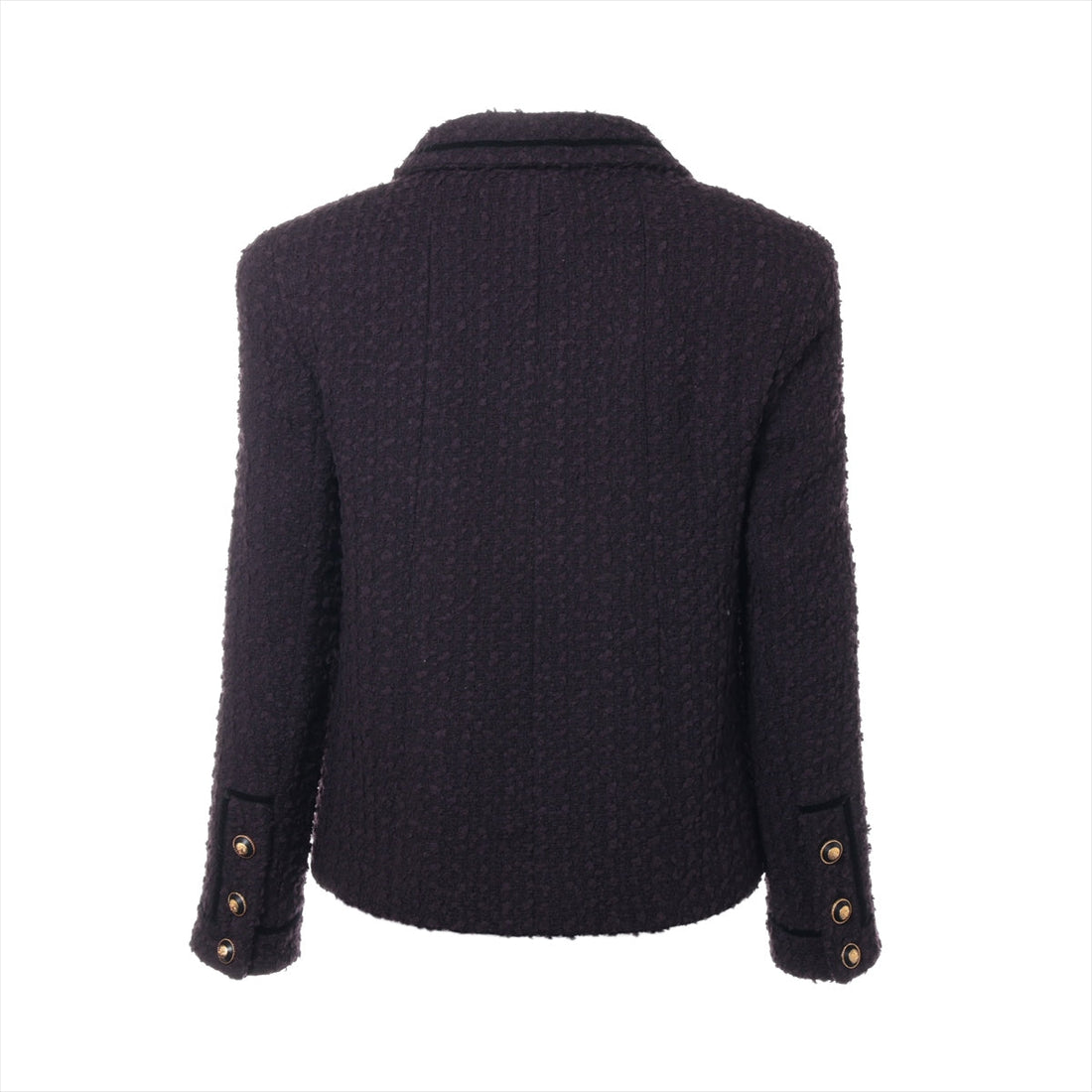 Chanel Coconut Button 93A Wool  Alpacca Jacket 34  Pearl P02242 Twid Handcuff