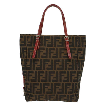 FENDI Zucca Canvas Hand Bag Brown Auth 54860