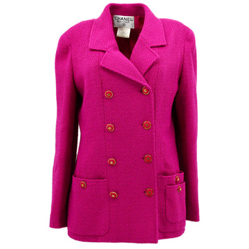 Chanel Double Breasted Jacket Pink 95A #40