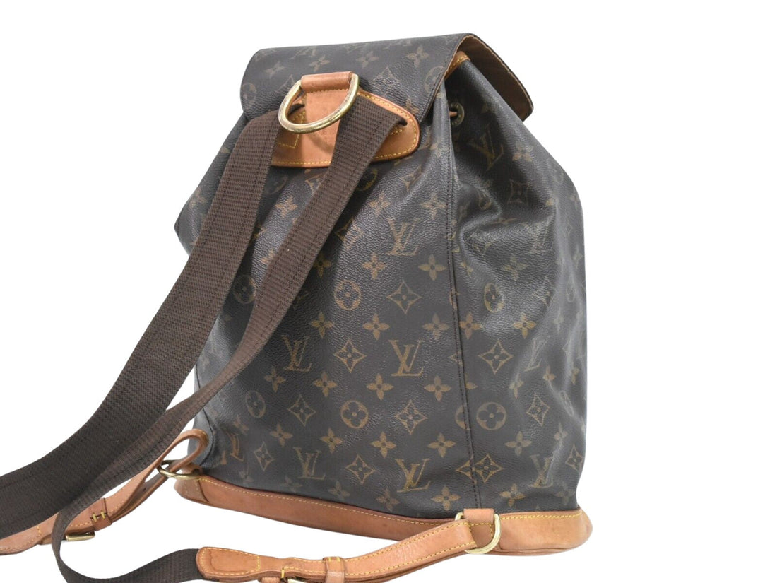 Louis Vuitton Montsouris Gm  Canvas Backpack Bag