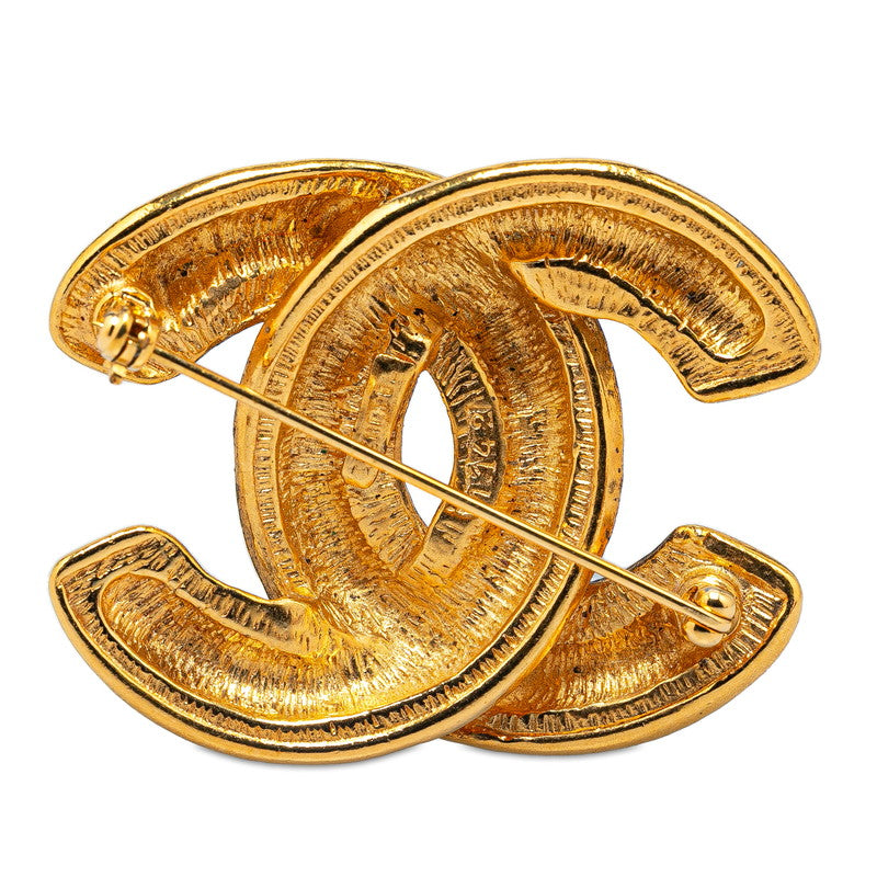 Chanel  Matelasse Coco Mark Brooch Gold Plated