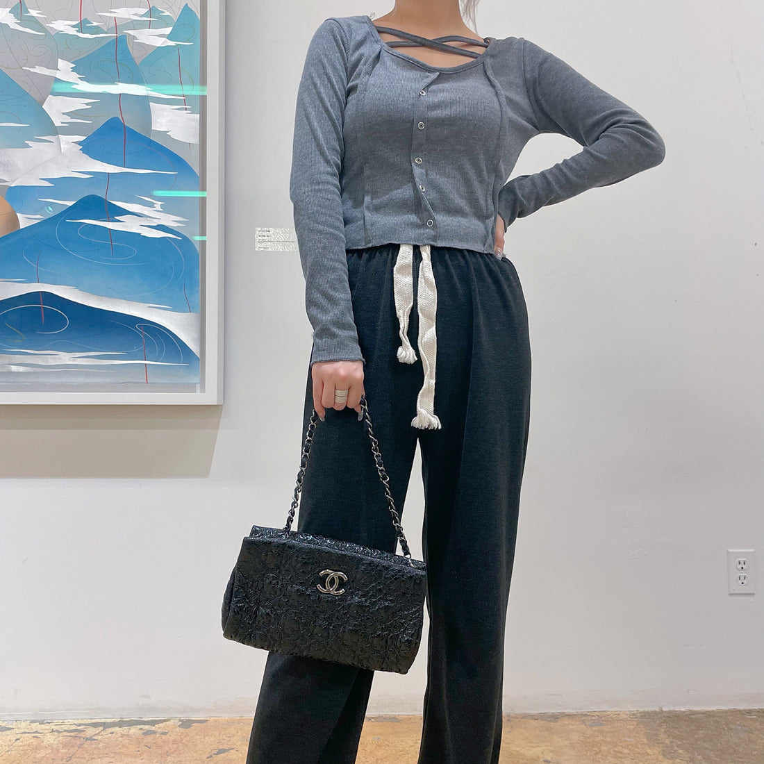 Chanel  leather shoulder bag