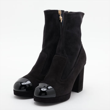 Chanel Short Coco Boots 35.5 Ladies Black G45195