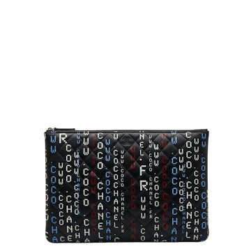 Chanel Matrases Typography Cocono mark econd Bag Cratch Bag Black Multicolor in  CHANEL