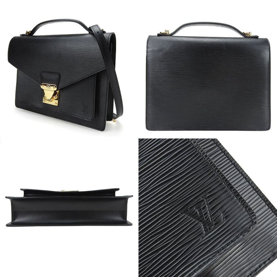 Louis Vuitton Monceau  Leather Shoulder Bag