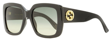 Gucci Women's Square Sunglasses GG0141SN 001 Black/Gold 53mm