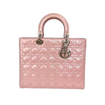 Lady Dior Large New 1:1 Repl Quilted in Pink with SHW