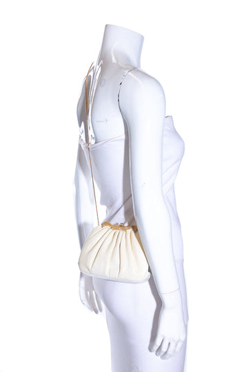 Judith Leiber Cream Lizard Skin Full Set Evening Bag Pouch