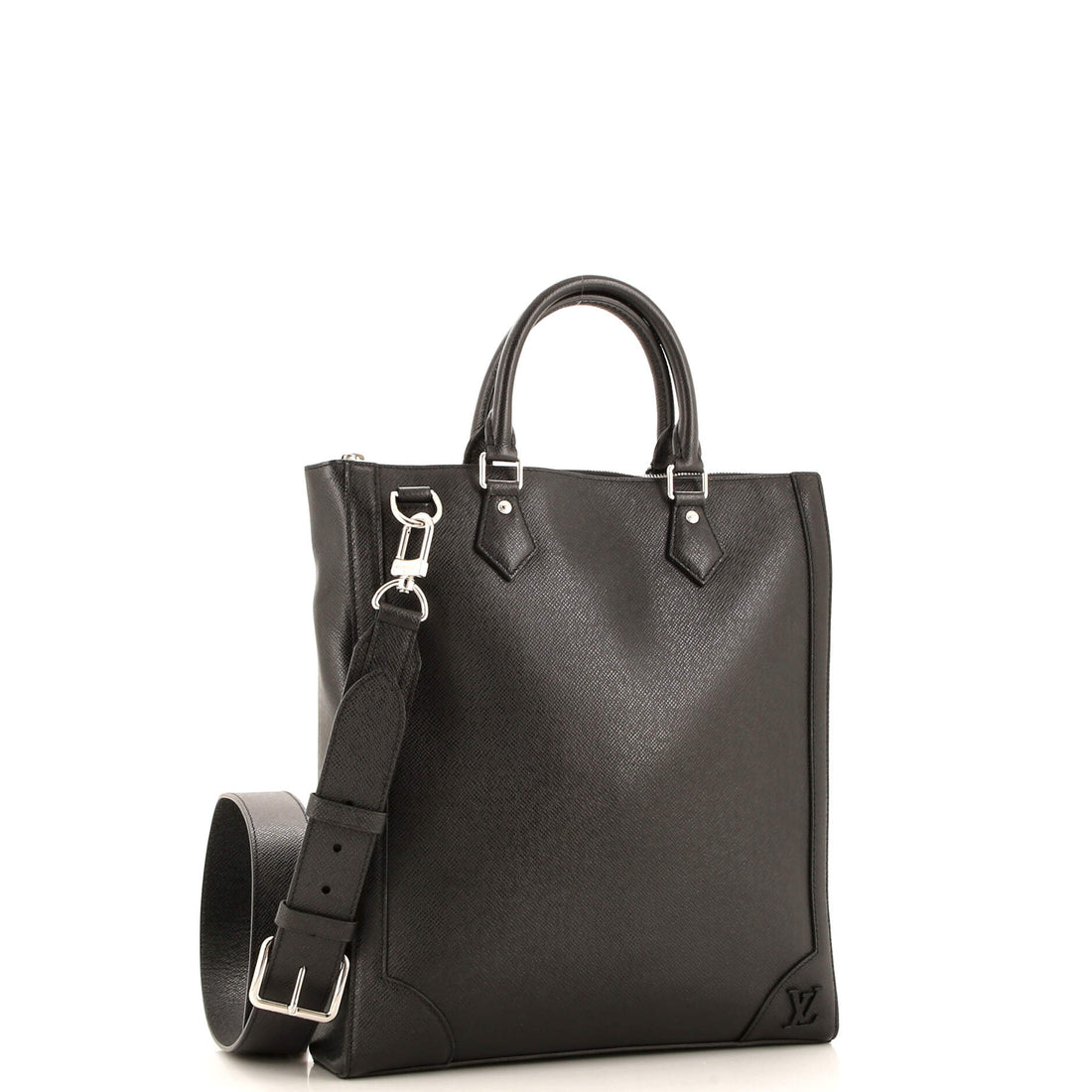 Vertical Tote Taiga Leather