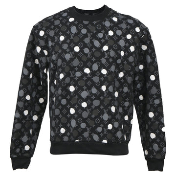 Louis Vuitton x Yayoi Kusama Infinity Dots Printed Crewneck Sweatshirt in Black Cotton