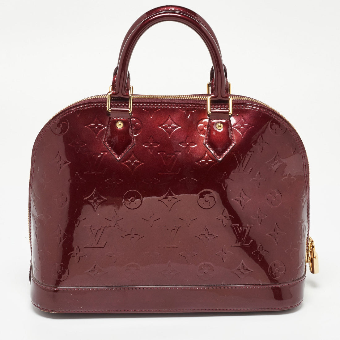 Louis Vuitton Amarante Monogram Vernis Alma Pm Bag