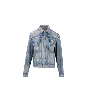 Top quality Dior HOMME Size 50 Boro Denim Jacket Cotton Blue