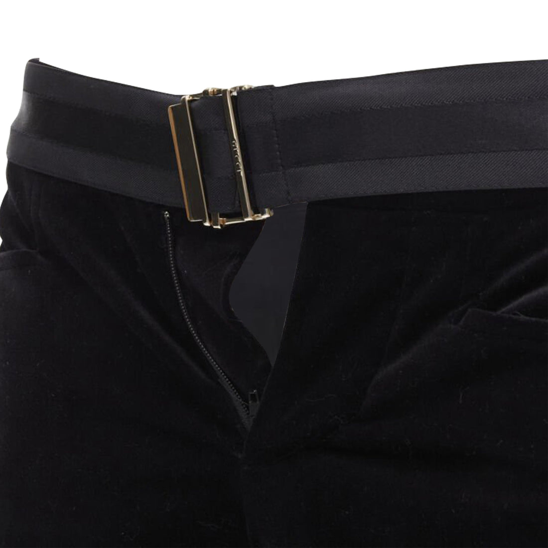 Gucci Tom Ford web buckle velvet pants