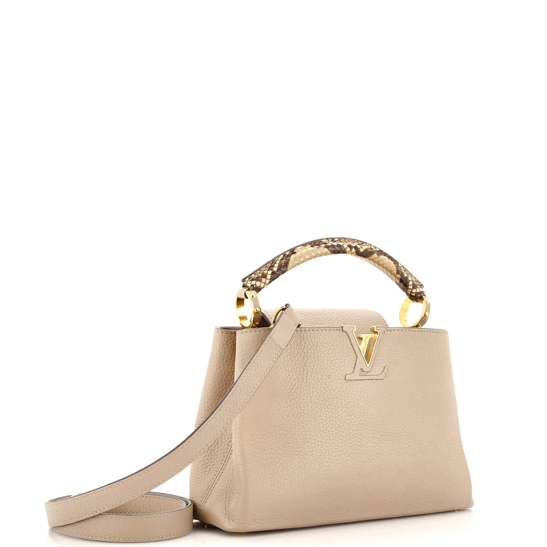 Capucines Bag Leather with Python BB