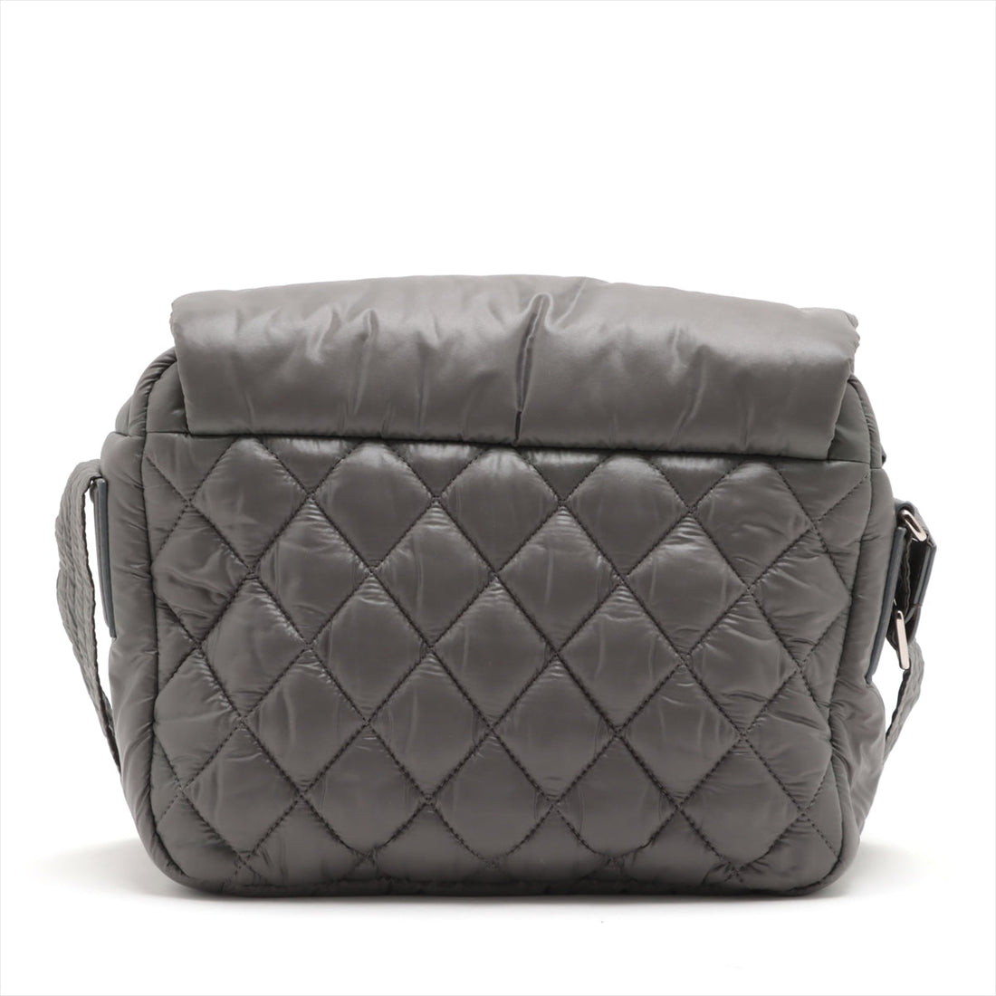 Chanel Coconut Nylon X Leather Shoulder Bag Gr Silver Gold  13th