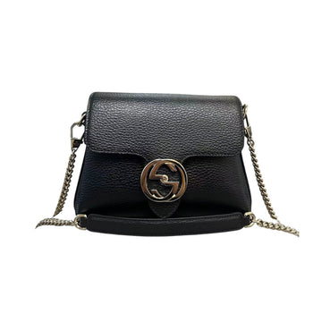 Gucci Interlocking GG CalBNkin Leather Black GHW