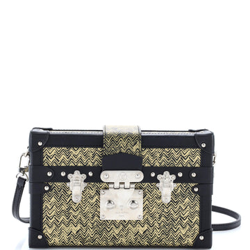 Petite Malle Handbag Limited Edition Printed  Leather
