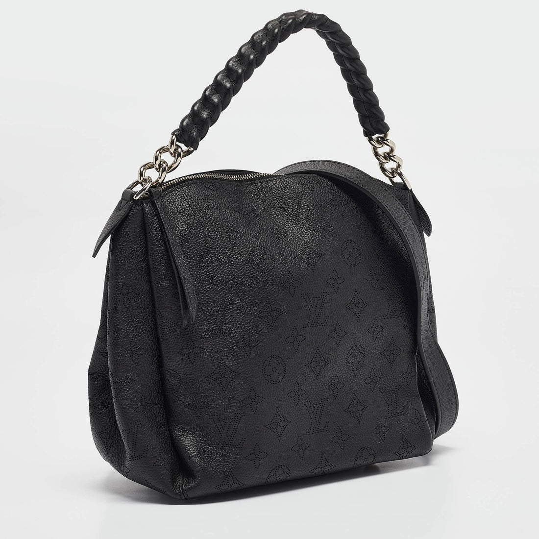 Louis Vuitton Black Monogram Mahina Leather Babylone Chain Bb Bag