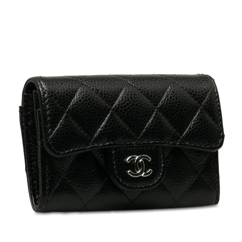 Chanel Matrases Cocono mark Classic Card Cards In Black Caviar Skin  Chanel