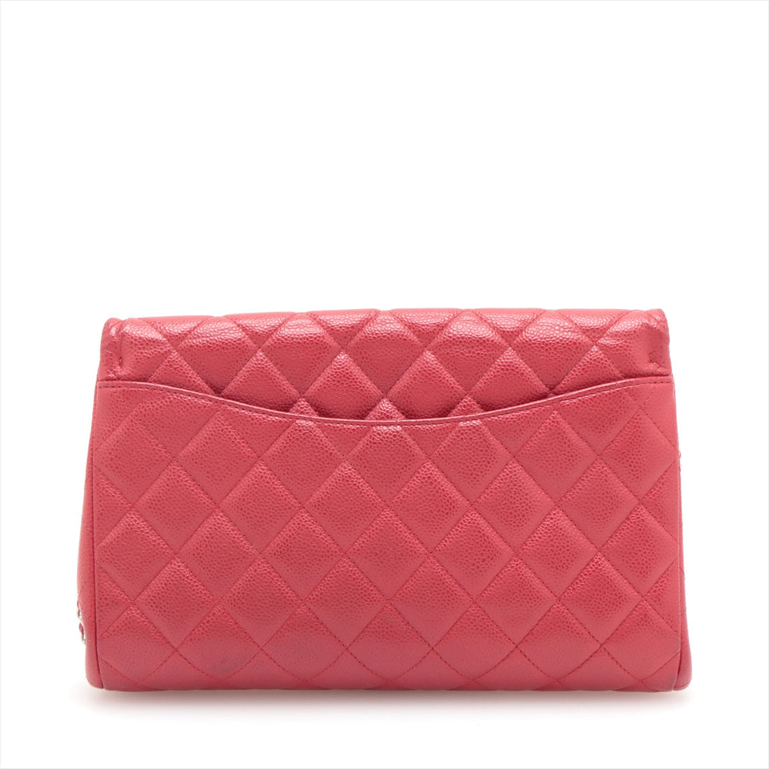 Chanel Matrasse Caviar S Single Flap Single Chain Bag Red Silver  20th