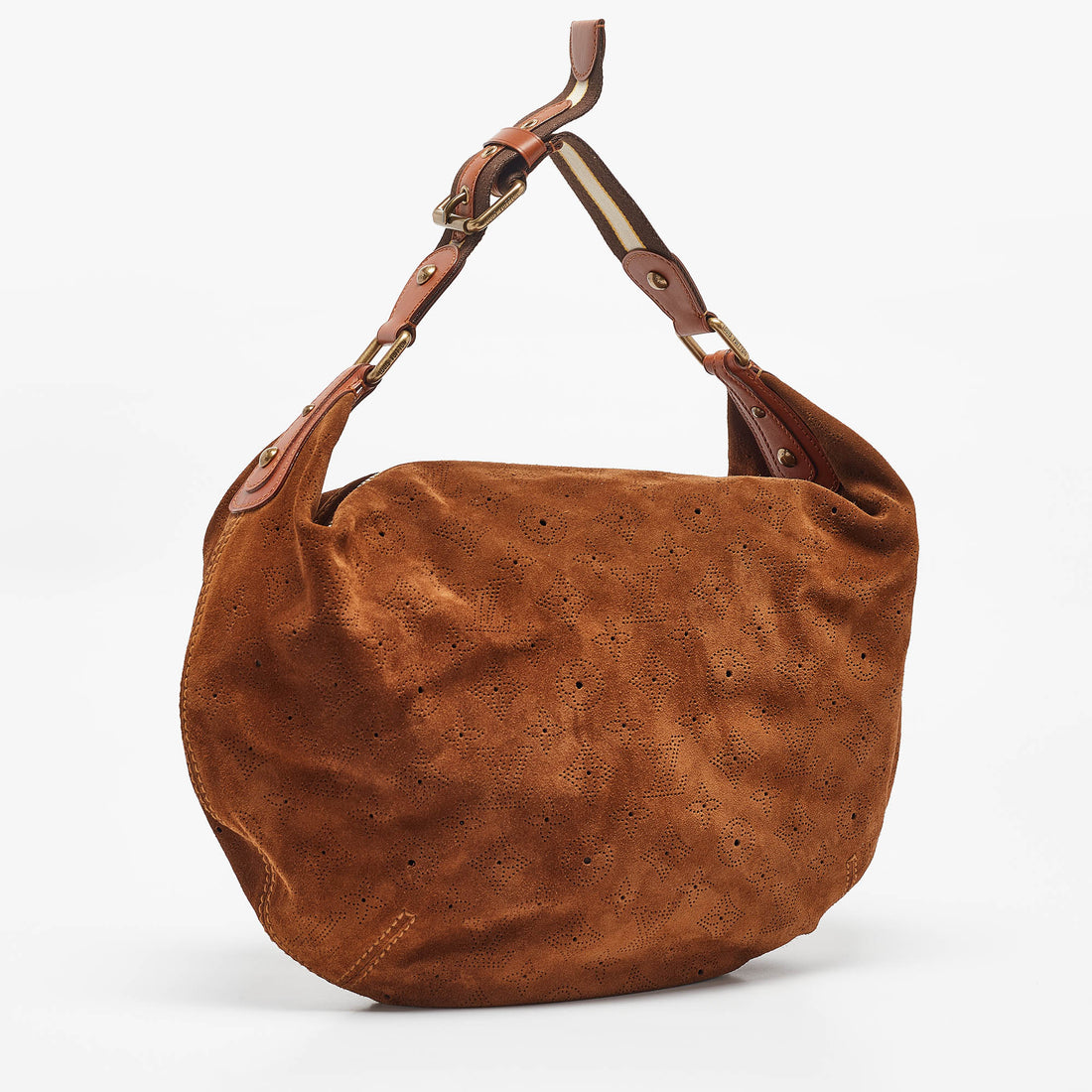 Louis Vuitton Brown Suede Onatah Gm Hobo